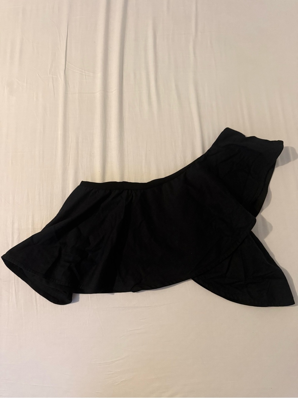 Acne Black One-Shoulder Ruffle Crop - Picture 2 of 4